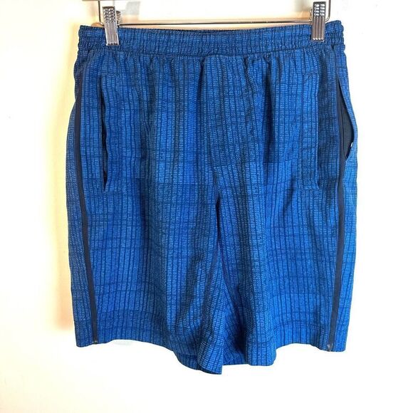 Lululemon Blue Patterned Pace Breaker Shorts‎ Men’s S 7.5” Read - Picture 1 of 11